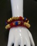 Traditional Red kada With Metal Beads-19